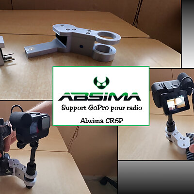 Support GoPro pour radio Absima CR6P