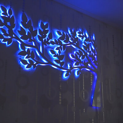 Decorative panel with backlight 🌳 Tree