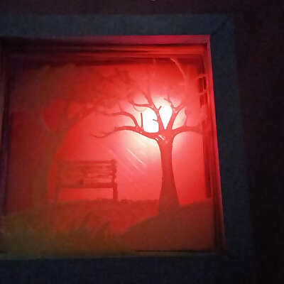 LIGHTBOX  Banco con árboles