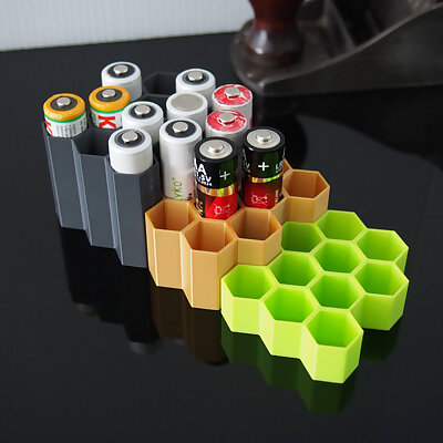 Ultimate honeycomb AA battery organizer