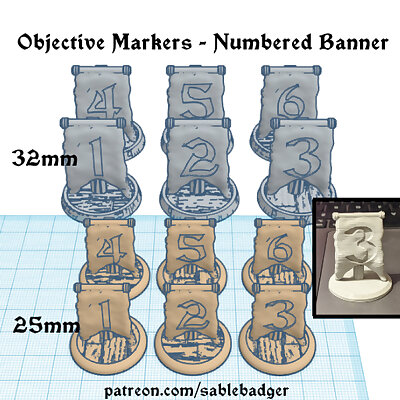 Objective Markers  Numbered Banners