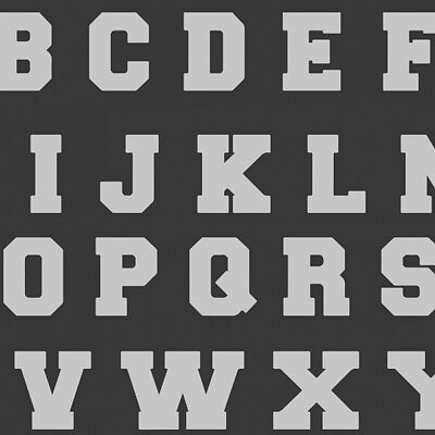 Alfabet Letters for 3d print