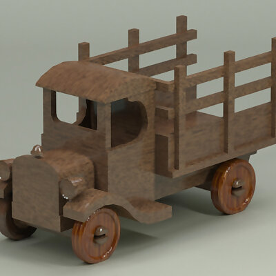 Truck wood vintage toy