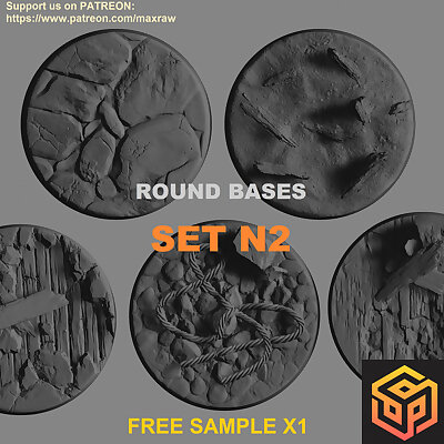 ROUND BASES  SET N2 FREE SAMPLE x1
