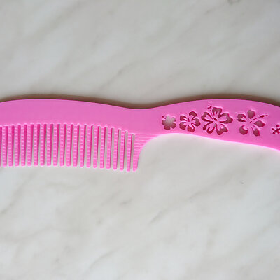 Hair comb with flowers