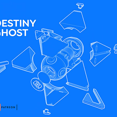 Full detailed Destiny Ghost model led illuminated