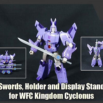 Swords Holder and Stand for Transformers WFC Kingdom Cyclonus