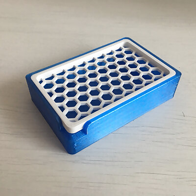 Soap dish with honeycomb top pattern