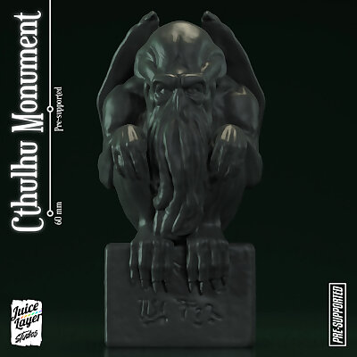 Presupported Cthulhu Monument  Juice Layer Studios