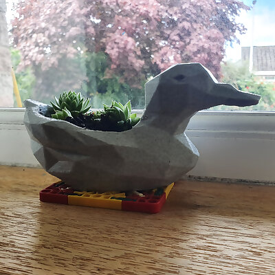 Polygon duck planter