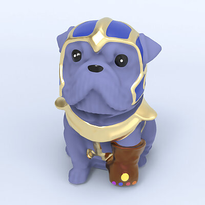 Thanos Shaped Bulldog（scanned with Revopoint POP）