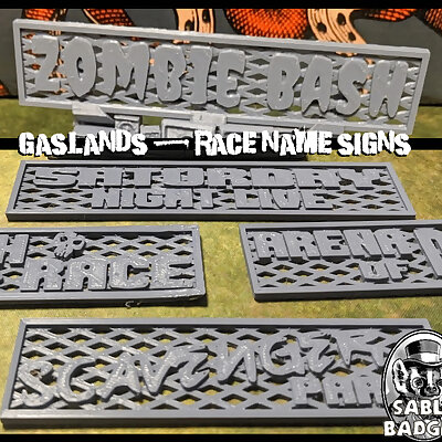 Gaslands  Race Name Signs for Gaslands Gates