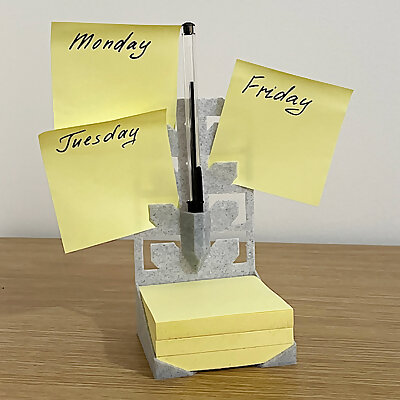 Sticky Notes Holder Week Planner  Desktop or Wall Mounted