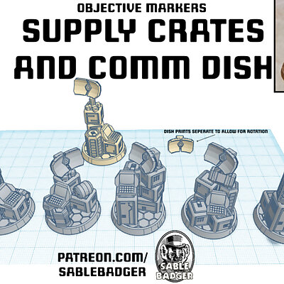 Objective Markers  Sci Fi Crate and Comm Dish