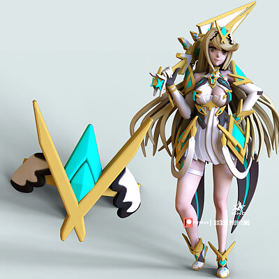 xenoblade chronicles Mythra Crown Cosplay