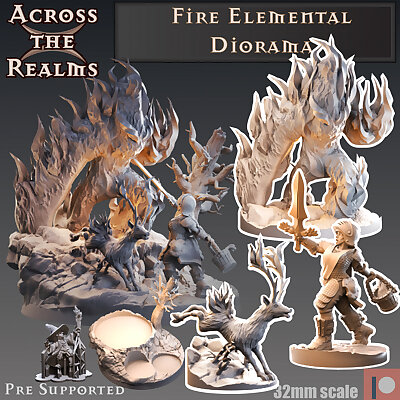 Fire Elemental Diorama