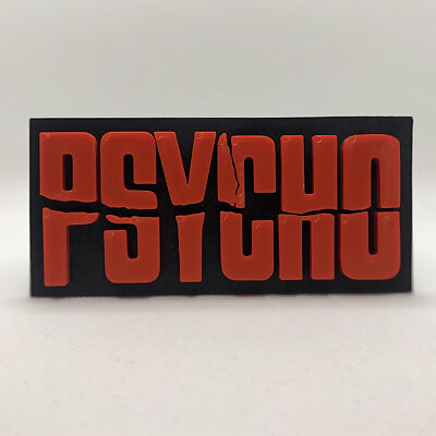 PSYCHO movie logo wall plaque art