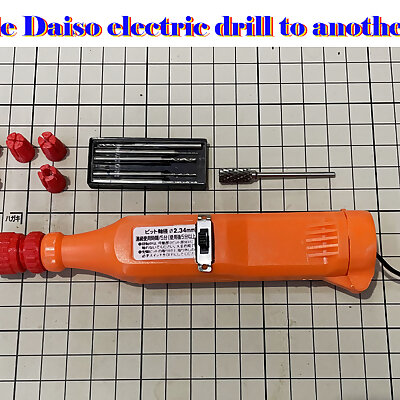 Special motor shaft for Daiso electric drill