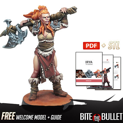 BTB Free  Tribes Welcome Model  Painting Guide Irya the Barbarian