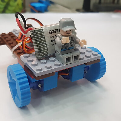 Lego 9g servo mount and lego omnidirectional wheel mount