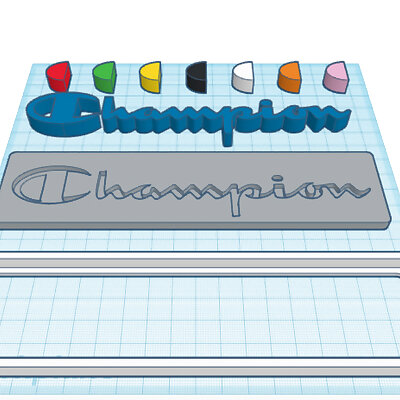 Champion custom logo sign plate