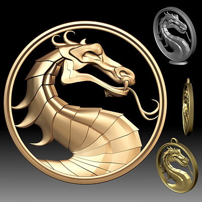 Mortal Kombat Sign Logo 3D printable