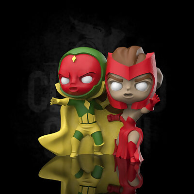Vision  The Scarlet Witch chibi fan art