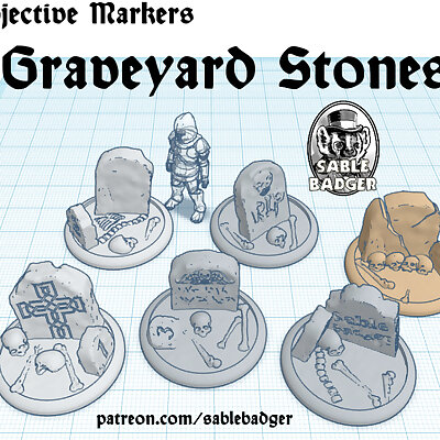 Objective Markers  Gravestones for Fantasy games