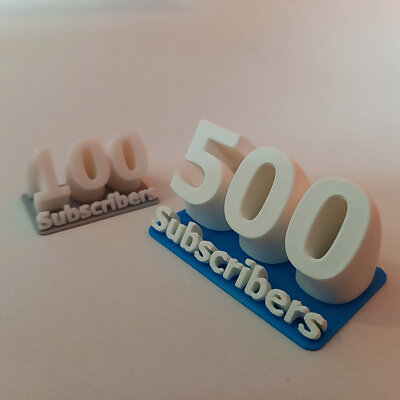 100 Subscribers 3D Letters