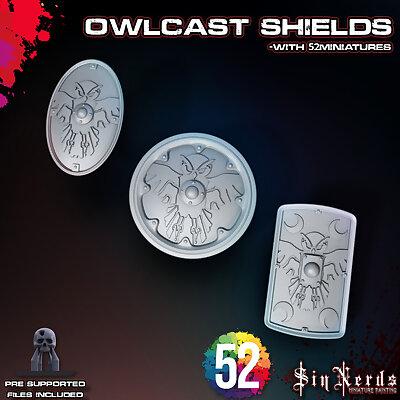 Owlcast Shields with 52miniatures