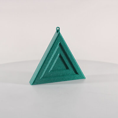 Subtractive Triangle Tree Ornament Christmas Decor by Slimprint