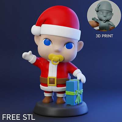 SANTA CLAUS BABY STL Free 3D print model