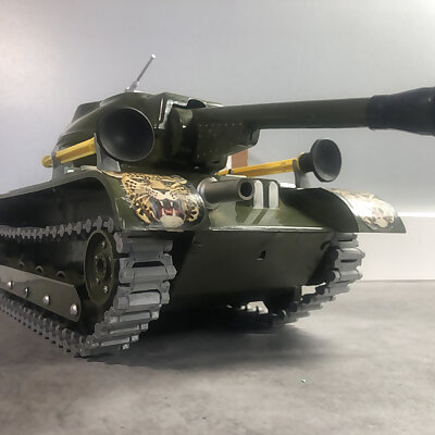 Chain Track and Machine Gun for Clim T206 Tank