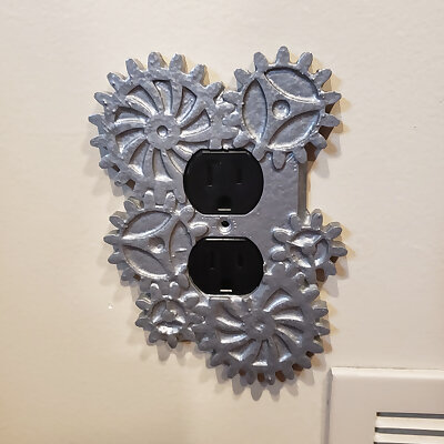 Steampunk Light Switch Cover  Gears