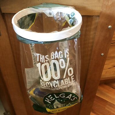 Plastic bag recycling holder