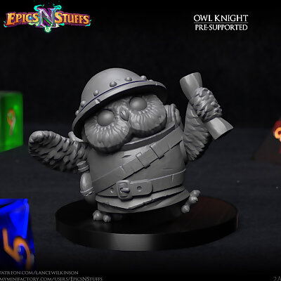 Owlkin Knight 2A Miniature  PreSupported