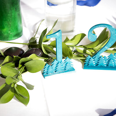 Forest Wedding Table Numbers