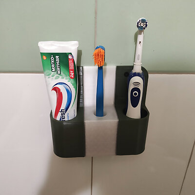 Stand for toothpaste and toothbrush