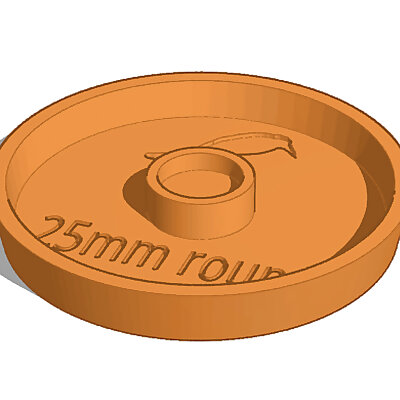 25mm round mini Base magnetic