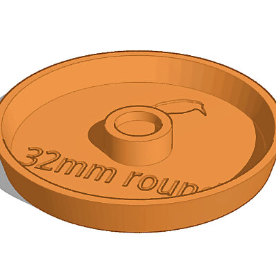 32mm round mini base magnetic