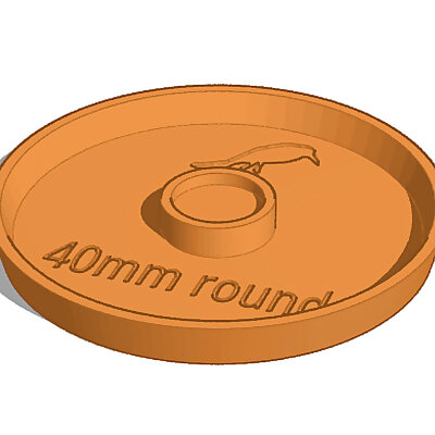 40mm round mini base magnetic