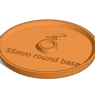 55mm round mini base magnetic