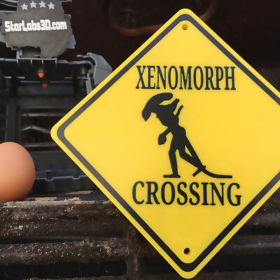Xenomorph Crossing Sign