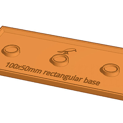 100x50mm rectangular base Magnetic