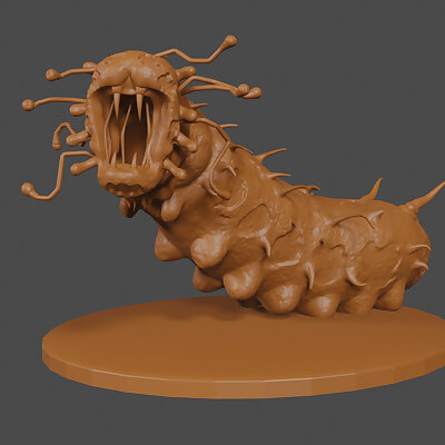 Final Fantasy inspired Gigas Worm Tabletop DnD miniature