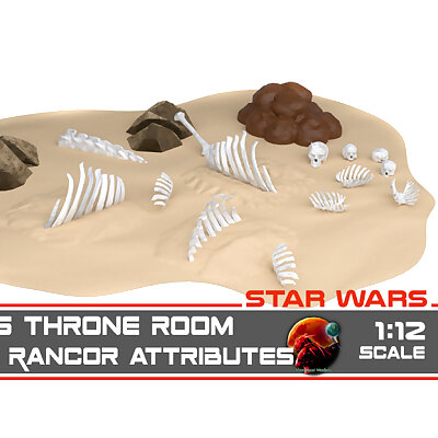 Jabbas Throne Room  Set 9a  Rancor Cave Attributes 112 scale
