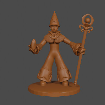 Final Fantasy Tactics inspired male Time Mage Tabletop DnD miniature