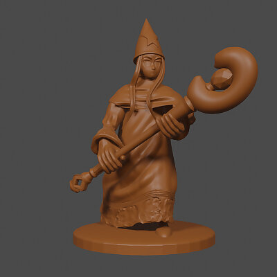 Final Fantasy Tactics inspired female Time Mage Tabletop DnD miniature