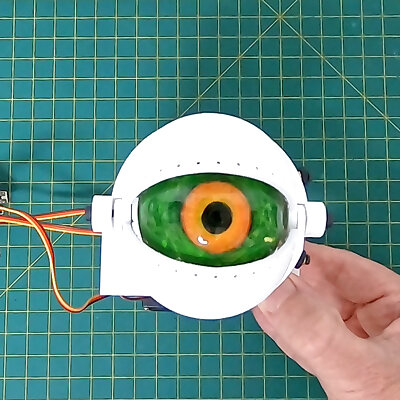 51mm 3D printed animatronic eye mechanism