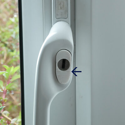 window handle lock escutcheon button